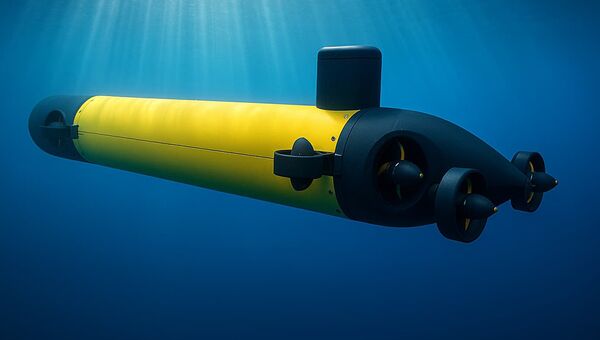 Visuelles Rendering der Unterwasserdrohne, erstellt für das gerade startende Forschungsprojekt SIMON. © Universität zu Lübeck/HPA