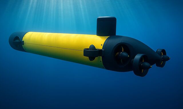 Visuelles Rendering der Unterwasserdrohne, erstellt für das gerade startende Forschungsprojekt SIMON. © Universität zu Lübeck/HPA